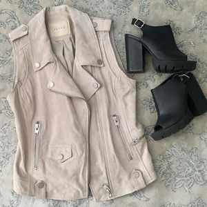 BLANK NYC Suede Moto Vest NWOT